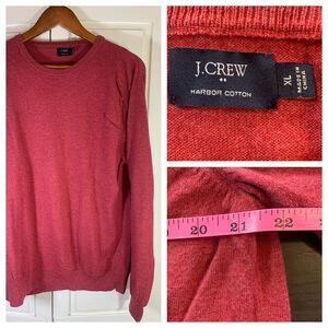 J Crew Harbor‎ Cotton Merino Wool Blend Sweater Men's XL Preppy Nautical Classic